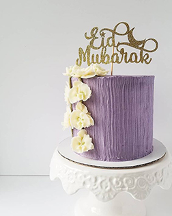 Mauve Blooms Eid Cake