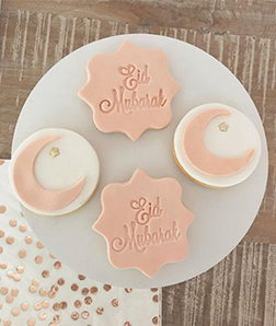 Pretty Peach Eid Cookies