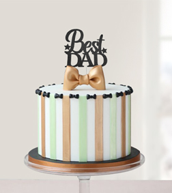 Gold Bow Tie Father's Day Cake