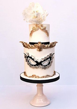 Masked Ball Feathers Cake