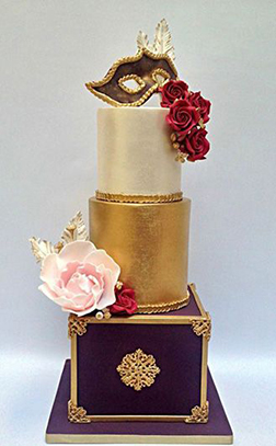 Rose Queen Masquerade Cake