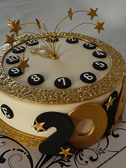 Clock Strikes Twelve New Year Cake