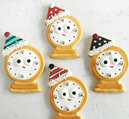 Party Clocks New Year Cookies