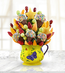 Butterflies & Confetti Fruit Bouquet, Fruit Baskets