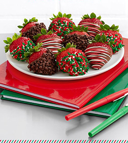 Happy Holidays Dipped Strawberries