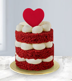 Fluttering Heart Red Velvet Mini Cake