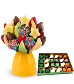 Scrumptious Surprise Fruit Bouquet with Ramadan Kareem Treats Box