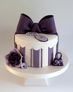 Purple Elagance Bow Cake