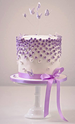 Purple Flowers Cake