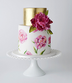 Golden Blooms Cake