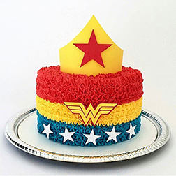 Wonder Woman Ruffles Cake