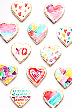 Rainbow Hearts Cookies