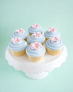 Pink Spring Flower Cupcakes -  One Dozen