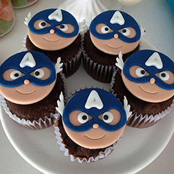 Classic Captain America Cupcakes - One Dozen