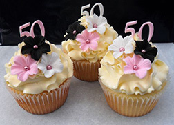 Flower Studded Birthday Cupcakes