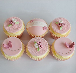 Rose Butterflies Dozen Cupcakes