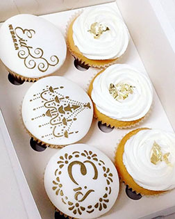 Etched In Gold Dozen Eid Cupcakes