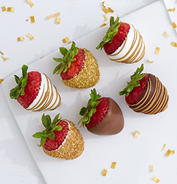 Holiday Shimmer Dipped Strawberries