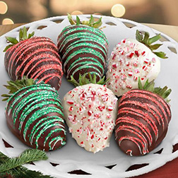 Christmas Swizzles Dipped Dozen Strawberries