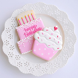 Pink Sprinkle Birthday Cookies