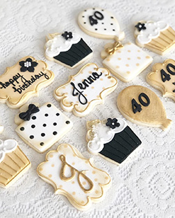 Golden Glam Birthday Cookies