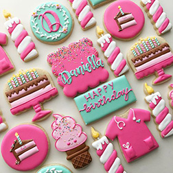 Candy Pink Birthday Cookies