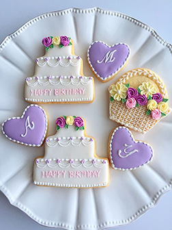 Lavender Hearts cookies