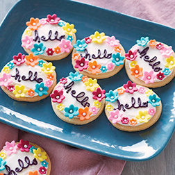 Floral Hello Cookies