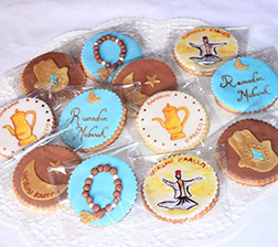 Blue and Brown Ramadan Cookies