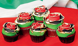 Eternal Roses Flag Cupcakes