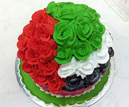 UAE Flag Rosette Cake