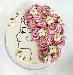 Flowers in Her Hair Cake