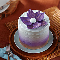 Purple Poinsettia Cake