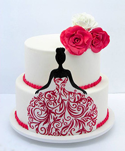 Red Masquerade Cake