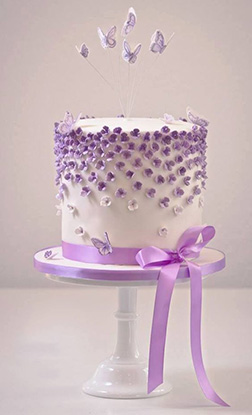 Purple Flowers Cake