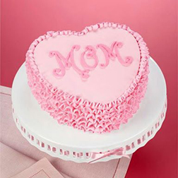 Ruffle Hearts Mother's Day Cake