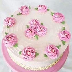 Pretty Pink Roses Cake