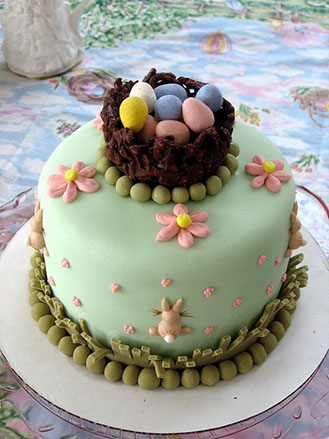 Easter Eggs Nest Cake