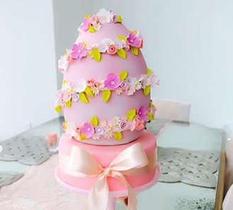 Floral Easter Egg Cake