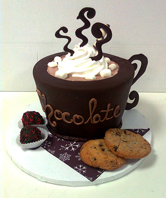 Hot Chocolate Themed Cake