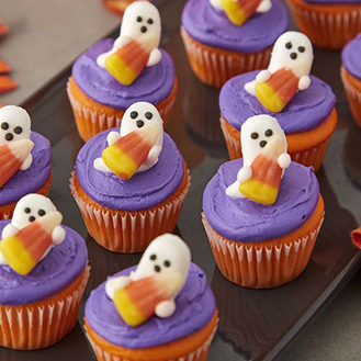 Candy Ghosts Cupcakes