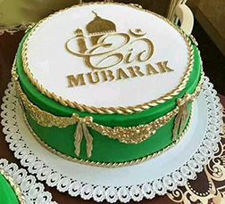 Shimmering Eid Mubarak Cake