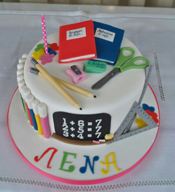 School Essentials Cake