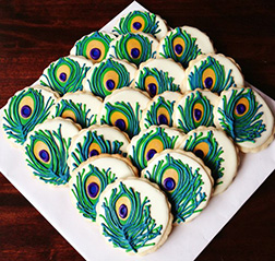 Peacock Feather Cookies