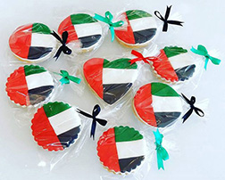 UAE Flag Badge Cookies