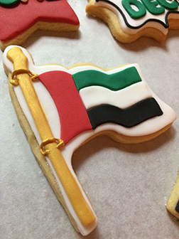 Golden Flag Pole Cookies