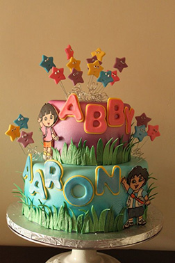 Dora and Diego Jungle Star Cake