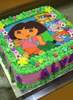 Dora and Friends Birthday Collage Cake