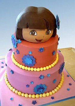 Tiered Dora the Explorer Cake