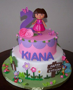 Pretty in Pink Dora the Explorer Cake